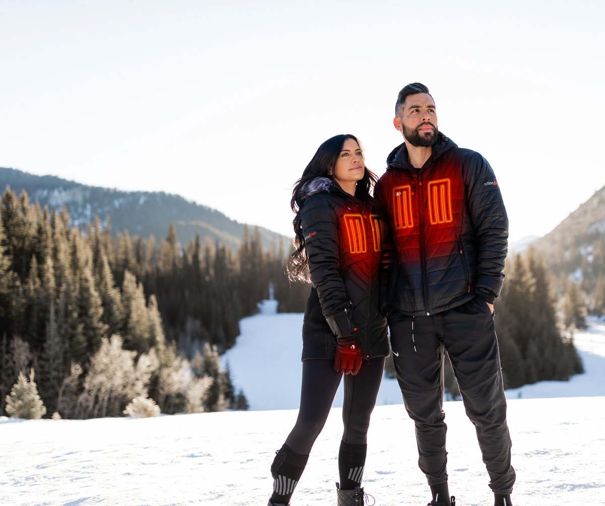 Heated apparel at mass-retail scale.